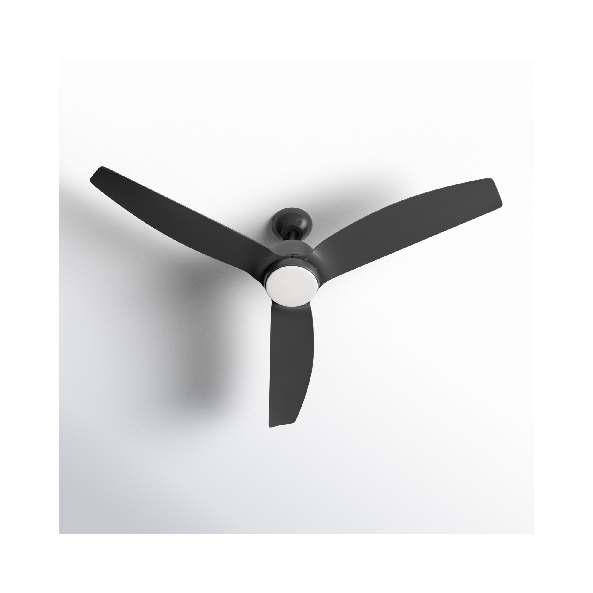 Carly 60'' Ceiling Fan with LED Light Kit, 15.40" H x 60" W x 60" D, Matte Black, Matte Black