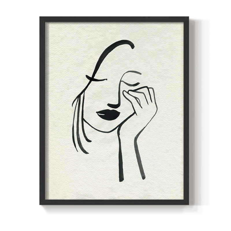 Day Dreamer II, reproduction encadrée - bois massif, Noir, H 20 po x l 16 po