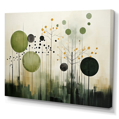 Vert, beige, scandinave moderne scandinave I - art mural moderne-scandinave