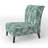 Oceanic Foliage Botanical Pattern I - Upholstered Tropical Accent Slipper Chair