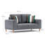 Canapé rembourré 63,8 po Hallis-14629653