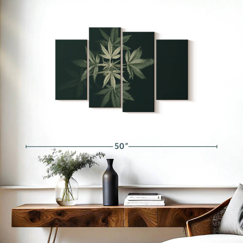 Marijuana In Black, 22'' H x 36'' W
