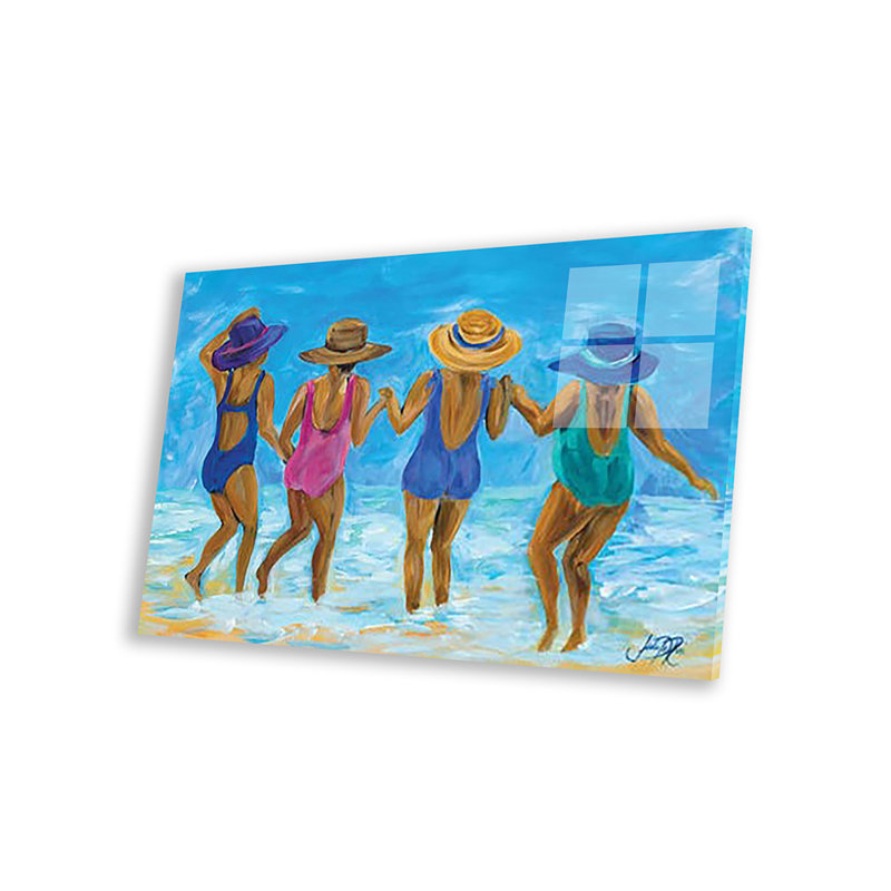 Mesdames sur la plage I par Julie Derice - impression sans cadre, H 16 po x l 24 po x P 0,25 po