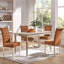 Padded Classic High Back Upholstered Dining Chairs With Solid Wood Legs-91533936