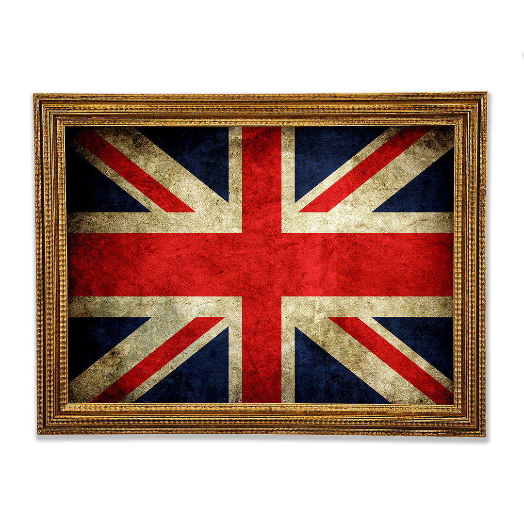 Britische Grunge Flagge - Druck