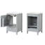  Meuble-lavabo simple 20 po avec lavabo en céramique blanche-245244029