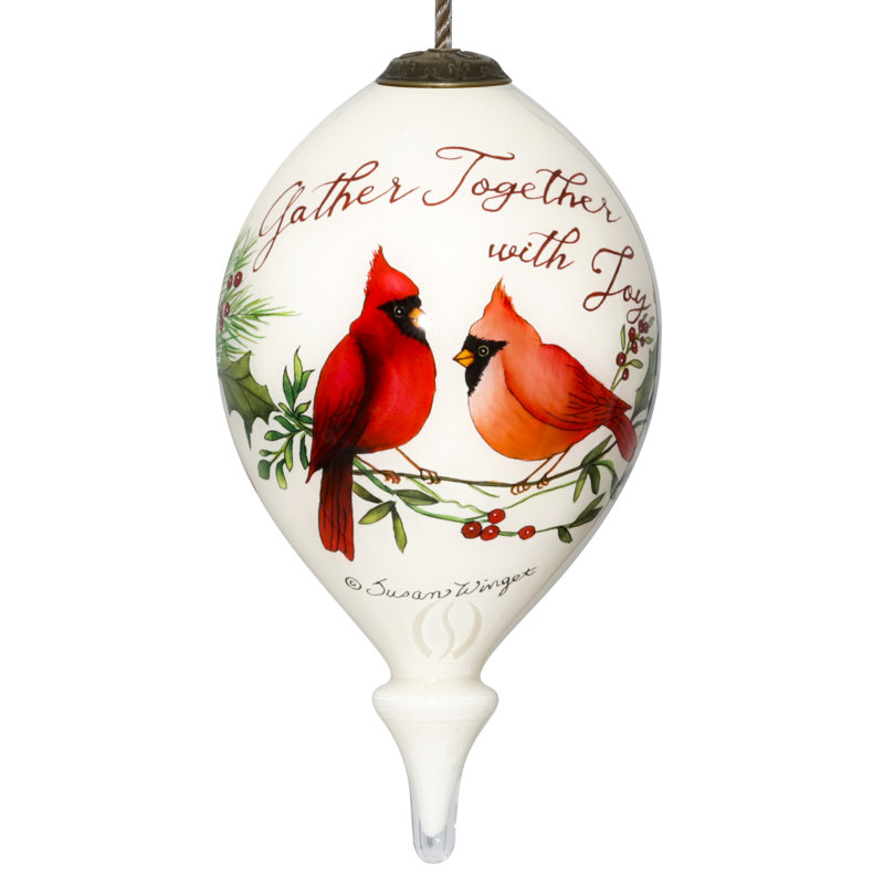 Ornement "Gather Together with Joy Cardinals"