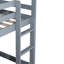 Lit simple surélevé en bois d'hévéa gris gris - pour un mouvement sans effort de haut en bas fabriqué en bois muni d'un sommeil douillet-2076178001