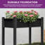 Boîte à fleurs d'extérieur, lit surélevé avec pieds-1913324817