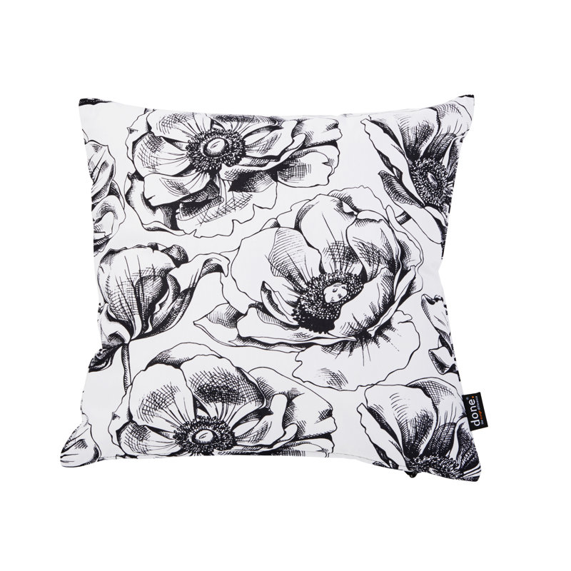 Panama Print Floral Throw Pillow Cover