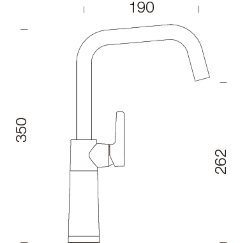 High Pressure Cristadur Single Lever Monobloc Tap, Puro