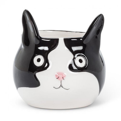 Pot à fleurs tête de chat