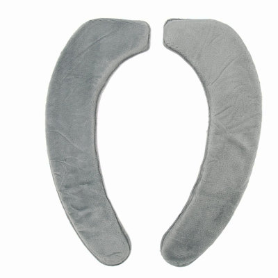CozyFlannel Tet Seat Covers - Soft, Warm, Washable, Self-Adhesive Cushion (2 Pcs, Grey)
