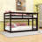 Twin Over Twin Wood Floor Bunk Bed With Strengthened Slats,  Ladder And Guardrails-168473559