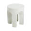 Table d'appoint / table de bout d'extérieur ronde MGO, table d'appoint de salon, blanc antique