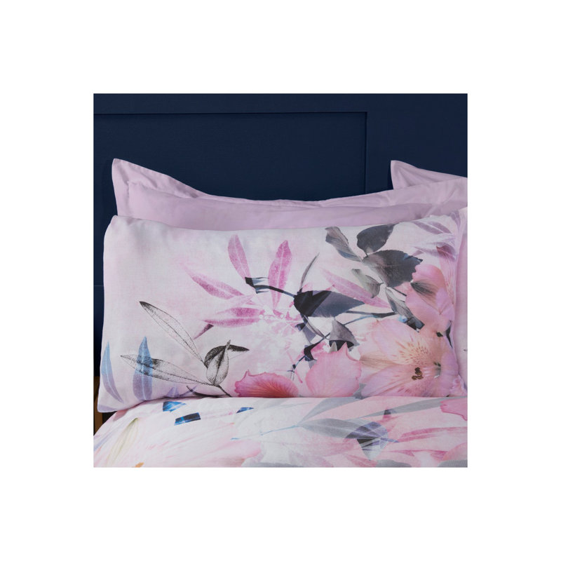 Boston Polyester Floral Duvet Cover Set with Pillowcases, Single - 1 Standard Pillowcase