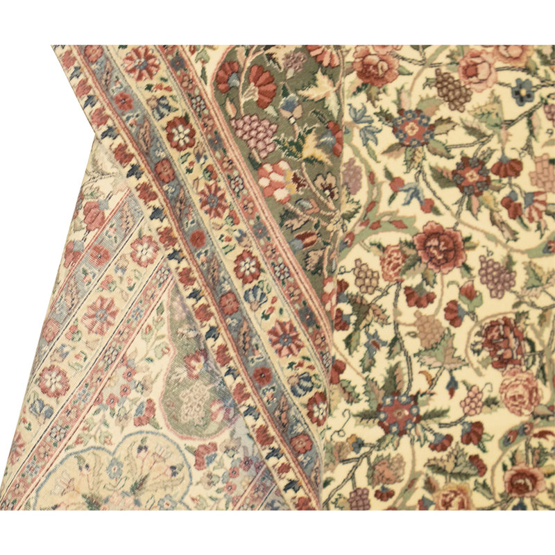 Tapis rectangulaire en laine noué à la main