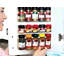 Pinces pour portes d'armoire - Organisateur pour épices - Support à épices pouvant contenir 15 pots à épices - Pince adhésive extra forte en blanc pour garde-manger 15 carats