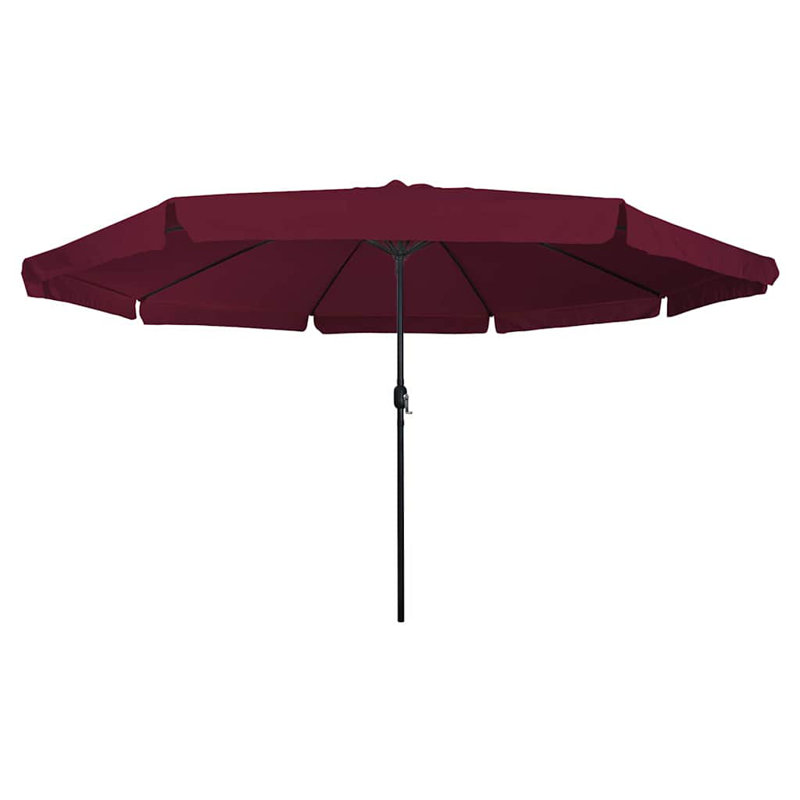 Garden Parasol Polyester and Steel Outdoor Shade Patio Umbrella Leisure, Dark Red