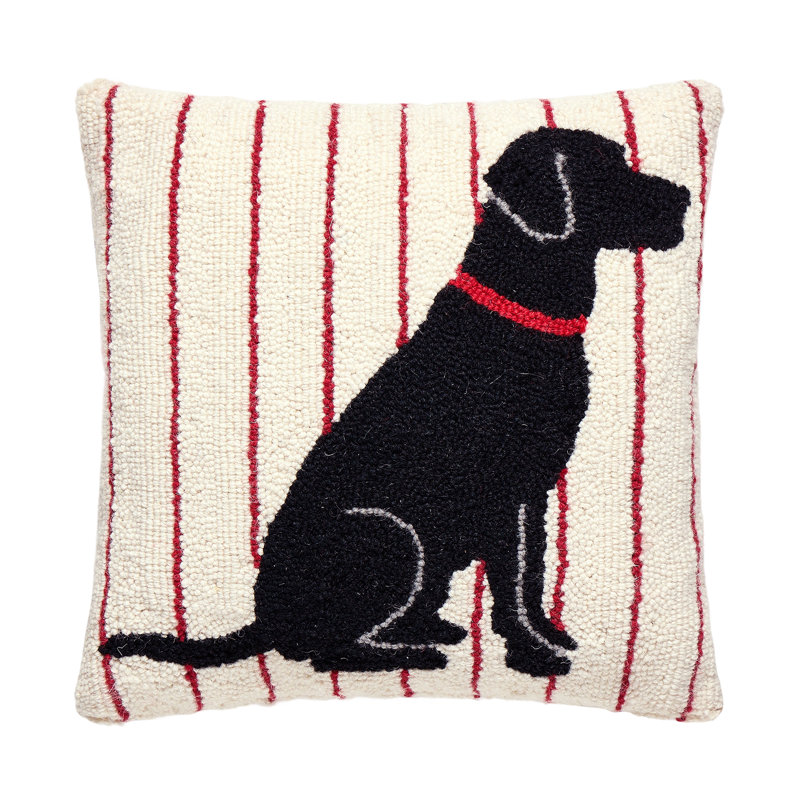 The Pillow Shoppe Labrador Stripe Wool Hook Pillow - 16" Square
