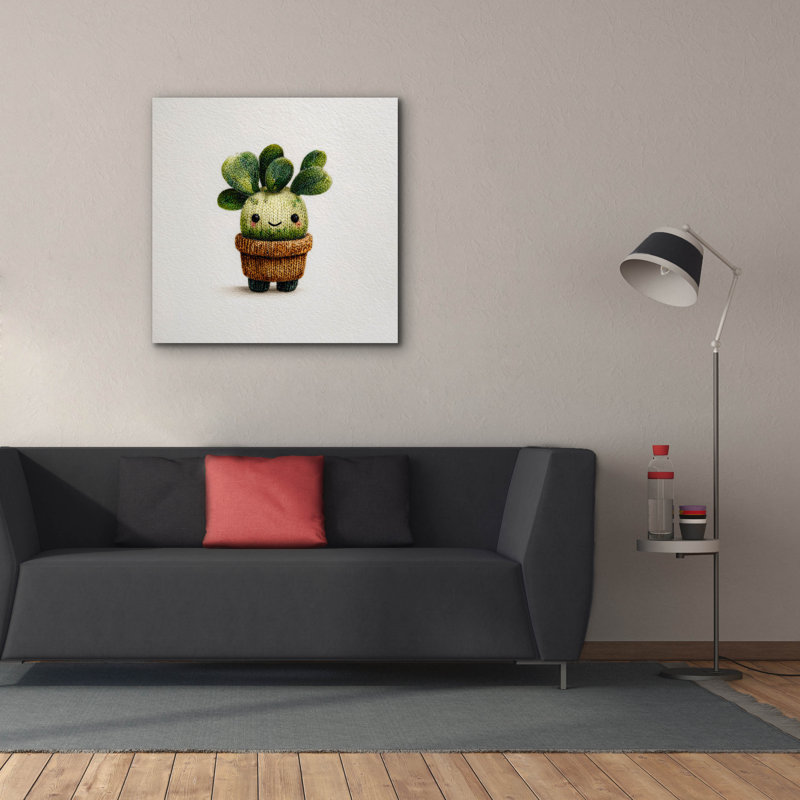  Art mural en toile «Kn tricot Emotion Support» par Ann Klee, 37 po x 37 po