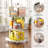 3 Tiers Acrylic End Table Side Table Storage Cart with Wheels for for Bedroom Living Room-908846724