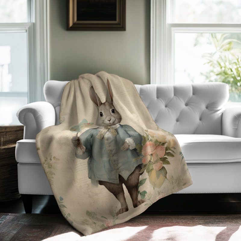 Technicolor Garden Waltz - 1 Pièce Sherpa Premium - Reproduction d'art luxueuse, Grand lit