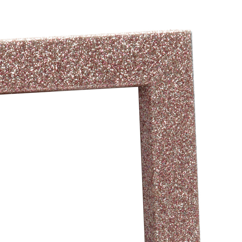 Cadre de table rose à paillettes, 8 po x 8 po