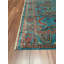 Original Hand Knotted Traditional Pattern Teal Wool and Cotton Rug