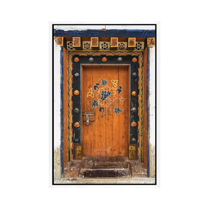 Bhutan Door by Danita Delimont - Print on Canvas, White Framed, 101.6 cm H x 66.04 cm W