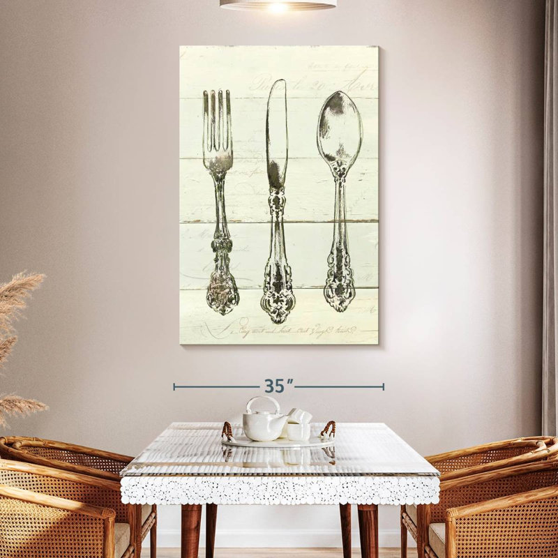 Senne Ornate Kitchen Utensils, 51" H x 34" W
