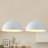 2-Light 16 Inch White Dome Pendant Light for Kitchen Island, Dining Room-115827987
