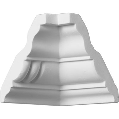 Endurathane Inside Corner Moulding, 2 3/4"P x 3 1/8"H (matches moulding MLD03X02X04GO), Factory Primed