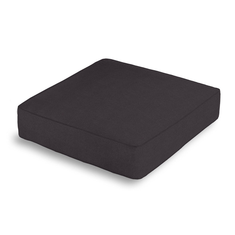 Velvet Square Pillow Cover & Insert, Charcoal Gray