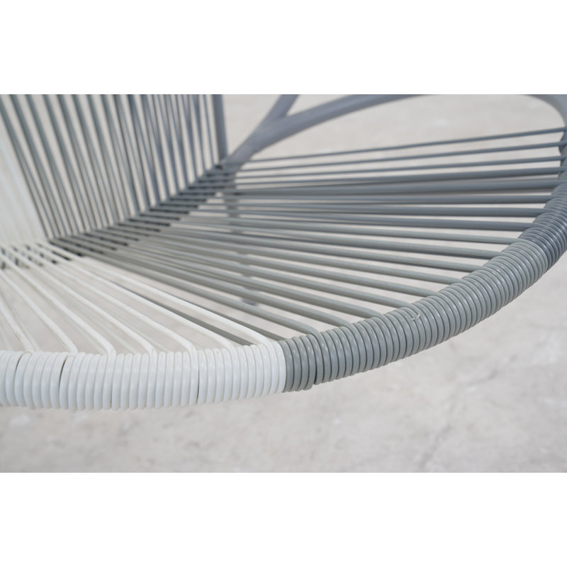 Patio Furniture Set 3 Pieces, Shell Shape Garden Bistro Set, Gray