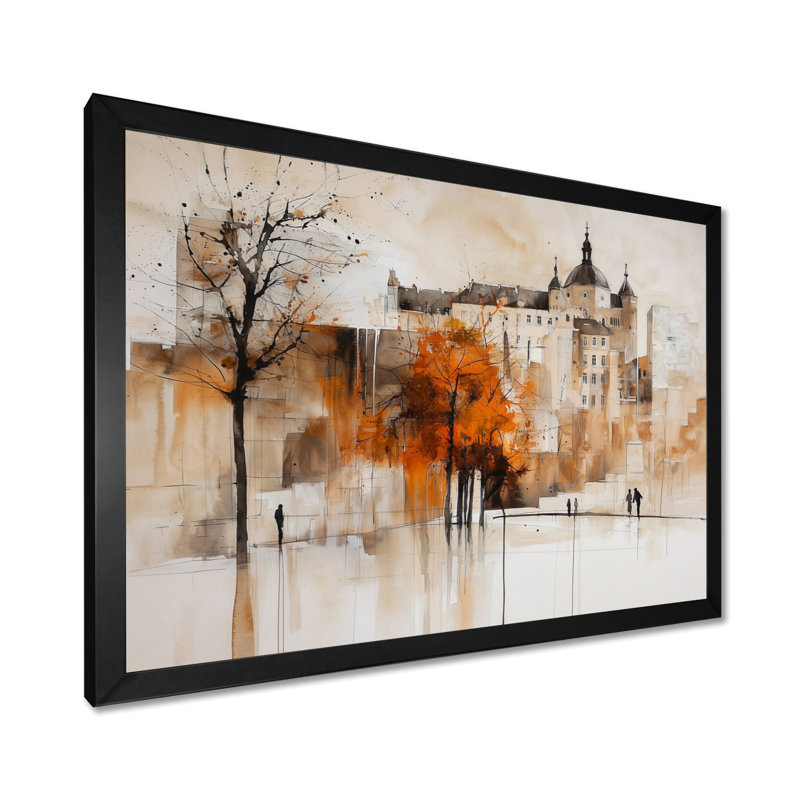 Horizon de Vienne en été I - Décoration murale de Vienne, Reproduction encadrée d'une seule photo sans pass, Black