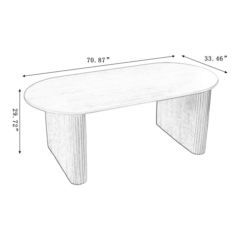 Table de salle à manger Modern, 29.72"H x 70.87"L x 33.46"W