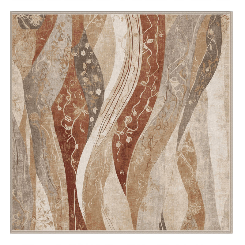 Blush Pathway Rug, Square 5'