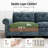 116" Modular Sectional Sofa with 2 Ottomans, Oversized U-Shaped Deep Seat Couch in Chenille with Nailhead Trim-1212547735-1212547739