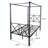 Elanny Metal Canopy Bed Frame, Platform Bed Frame with X Shaped Frame-871802463