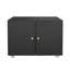 Mini-support de réfrigérateur avec armoire de rangement - Mini-tablette mobile robuste pour réfrigérateur 23,6 po x 23,6 po, charge de 200 lb, roues verrouillables, pour dortoir / bureau / chambre à coucher, noir