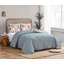 Ensemble de courtepointe réversible en microfibre ivoire / brun 3 pièces-1108064952