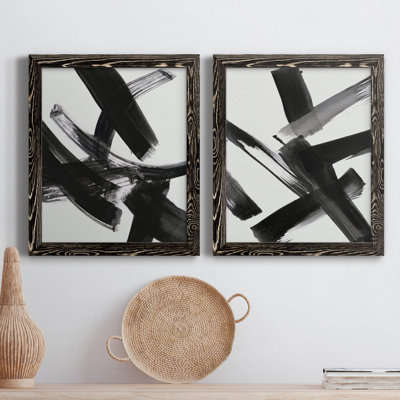 «Black Magic I», peinture sur toile 2 pièces