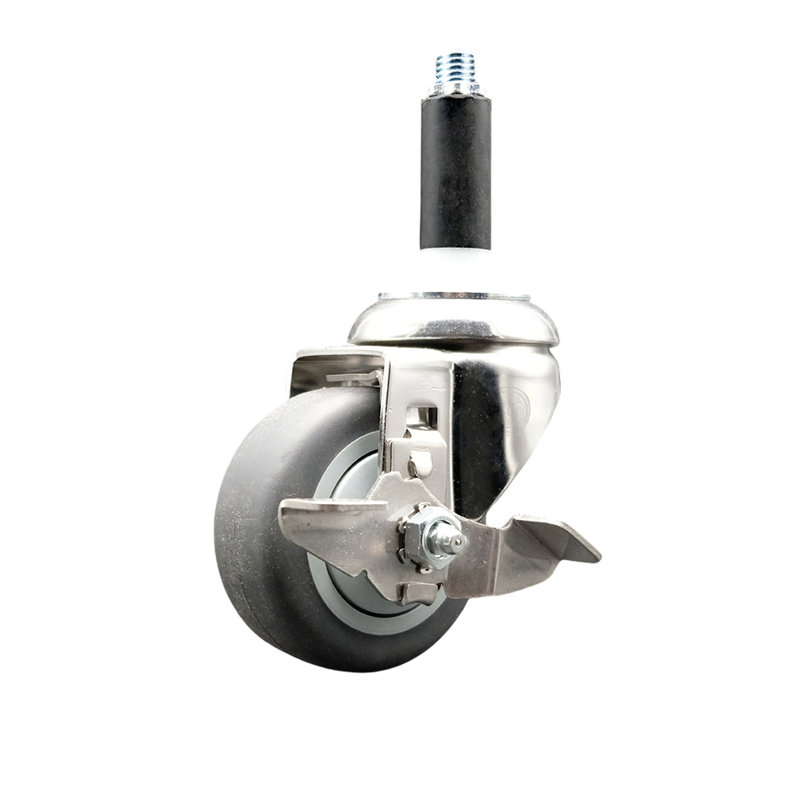 Thermoplastic Rubber Swivel Expanding Stem Caster Brake