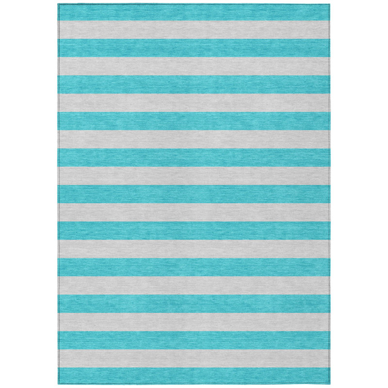 Spuyten Washable Striped Indoor / Outdoor Rug, Rectangle 2'6" x 3'10"
