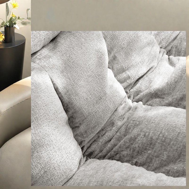 Canapé d'angle Compression Cloud, Chenille de 45 pouces, canapé moderne pour petits espaces, Gris