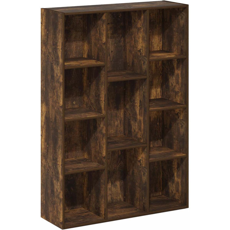 11-Cube Reversible Open Shelf Bookcase,