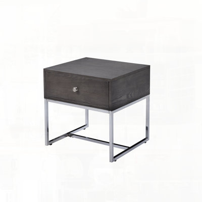 Table de bout avec plateau et tiroir en placage de bois pour plus de durabilité et d'élégance