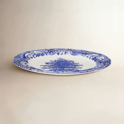 Blue Italian Christmas 11" Dinner Plate