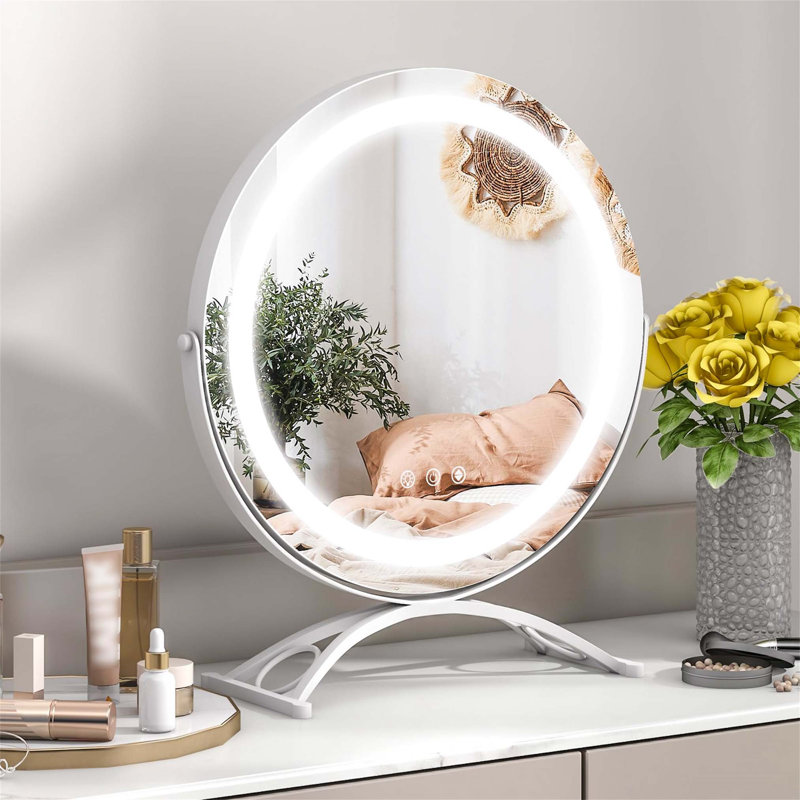 Demetrias Metal Round Floor Mirror